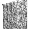 Interdesign Abstract Long Shower Curtain, Black/White, 72 Inches X 84 Inches