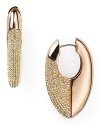 Claw your way to cool with these pave dipped Rebecca Minkoff earrings, which work a talon-like vibe, set off in gleaming rose gold plated metal.