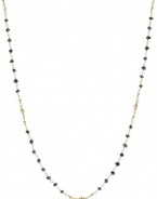 Mizuki 14k Wrapped Chain Necklace Black Rough Diamond, 18