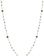 Mizuki 14k Wrapped Chain Necklace Black Rough Diamond, 18