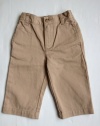 Ralph Lauren Polo Pony Toddler Philip Khaki Classic Chino Pants, Size 12 Months