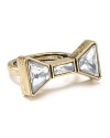 Let MARC BY MARC JACOBS lend your look a shot of girlie glamor with this bow-shaped ring, filled with faceted stones.