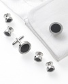 Three of kind. Let these Geoffrey Beene cufflinks round out your collection.