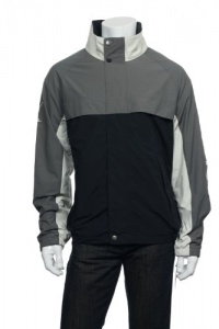 Nautica Men's Black Color Block Bomber Jacket