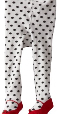 Hartstrings Baby-Girls Newborn Maryjane Polka Dot Tight, Black Dot, S Months