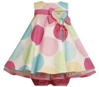 Bonnie Baby Baby-Girls Infant Multi Dot Birthday Dress, Multi, 18 Months