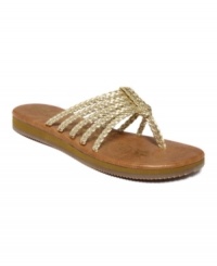 Braided and beautiful. Slip on White Mountains' Cliff Lass sandals when you're looking for comfortable style that shines.