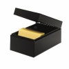 STEELMASTER Steel Card File Box, Fits 3 x 5 Index Cards, 900 Card Capacity, 5.5 x 4 x 8.5 Inches, Black (263835BLA)