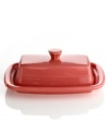 Celebrate the chip-resistant durability and cool Art Deco design that made Fiesta famous with the covered butter dish. With bold solid colors to mix, match and create a look that's all your own.