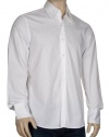 Hugo Boss Mens Slim Fit White Pinstripe Dress Shirt Large L Lucas Long Sleeves