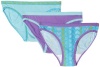 Hanes Girls 7-16 3 Pack Classics Cotton Stretch Bikini w/ ComfortSoft Waistband - Assorted