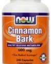 NOW Foods Cassia Cinnamon Bark 600mg, 240 Capsules