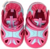 Robeez Mini Shoez Beach Cruiser Pre-Walker (Infant/Toddler),Pink/Blue,6-9 Months (3 M US Infant)