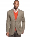 In a sophisticated neutral houndstooth, this Club Room sport coat redefines your work-week palette.