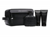 John Varvatos Artisan Black Men Giftset (Eau De Toilette Spray, After Shave Gel, Hair and Body Wash, Travel Toiletry Bag)