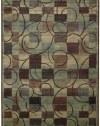 Nourison Interpretations Brown Contemporary Geometric 2.3-Feet by 8-Feet Polyacrylic Runner Rug