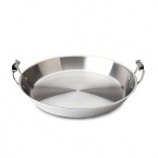 A large surface area for sautéing and browning and depth for adding liquid make this pan great for much more than simply paella.  Two side handles make table service both elegant and convenient.