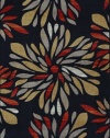 Dalyn Monterey Black Rug Contemporary Flowers 3'3 x 5' (MR305)