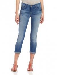 7 For All Mankind Women's Skinny Crop And Roll