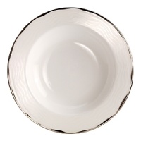 Missoni Home's Merry White range brings Missoni's fashionable flair to dinnerware in a subtle way. Gorgeous precious platinum edging in subtle patterns to complement any contemporary dinner table.