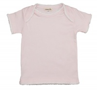 Infant Girl Pink Top With Wonderful White Trimming - Margery Ellen 12-18M