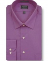 Arrow Men's Long Sleeve Classic Fit Wrinkle Free Poplin Dress Shirt, Tulip (Purple)