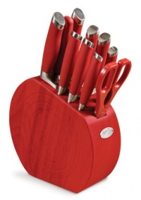 Fiesta Scarlet 11-Piece Cutlery with Block