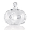 Designed in 1935 by Rene Lalique, this iconic flacon features delicate flowers in full bloom/