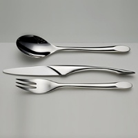 Super sleek, modern flatware in 18/10 stainless steel. Made in France.