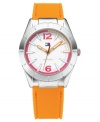 Reverse your style! Flirty colors make this sporty watch from Tommy Hilfiger a vibrant choice for warm weather.