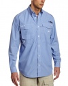 Columbia Men's Italian Bonehead Long Sleeve Shirt (X-Large, Vivid Blue/Mini Gingham)