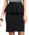 Alfani adorns this skirt with a generous peplum. Tuck in a bold blouse to play up the waistline.