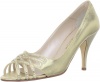 Caparros Women's Charmaine Open-Toe Pump,Gold,7 M US