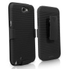 BoxWave Dual+ Holster Samsung Galaxy Note 2 Case - 3-in-1 Case with Holster Combo Includes Protective Case and Belt Clip Holster with Integrated Viewing Stand (Jet Black)