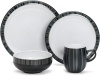 Denby Jet Stripes 4-Piece Place Setting, Service for 1