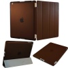 KHOMO ® DUAL CASE Brown Smart Cover FRONT + Brown Crystal Rubberized Back Protector for Apple iPad 2 , iPad 3 & iPad 4 (The new iPad HD)