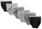 Hanes Men's 6 Pack Mid-Rise Brief