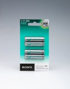 Sony Rechargeable AAA 900 mAh NiMH Batteries, 4 Pack