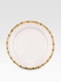 An elegant, extremely versatile dinner plate in lasting ceramic stoneware with handpainted bamboo detail. From the Classic Bamboo Collection11 diam.Ceramic stonewareDishwasher safeImported 