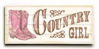 Kids Country Girl 10x24 Limited-Edition Artistic Planked Wood Sign