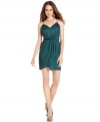 In a green jewel tone, this BCBGeneration dress is perfectly paired with statement extras for soiree style! (Clearance)