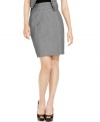 A high-waist silhouette lends fashion-forward cool to a classic pencil skirt! From BCX.