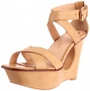 Dolce Vita Women's Orla Wedge Sandal, Nude Leather, 6 M US