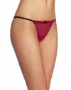 Betsey Johnson Women's Stretch Mesh Ruffle Side String Thong