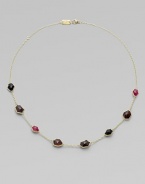 From the Modern Rock Candy® Collection. A delicately crafted design with beautiful, faceted semi-precious stones in lustrous 18k gold on a fine link chain. Ruby, garnet, onyx and rhodolite18k goldLength, about 16-18 adjustableLobster clasp closureImported 