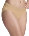 Bali One Smooth U - No Lines, No Slip Bikini w/ Lace Waistband 24A8, Nude, 8