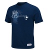 MLB Men's New York Yankees Authentic Collection Change Up Short Sleeve Basic Tee by Majestic