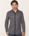 GUESS Long-Sleeve Grid Checked Shirt