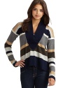 THE LOOKStripe pattern throughoutRibbed shawl collarLong sleevesStraight front hemCurved, longer back hemTHE FITAbout 26 from shoulder to hemTHE MATERIAL70% wool/30% cashmereCARE & ORIGINDry cleanImported