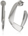 Kenneth Cole New York Silver-Tone Square Post Hoop